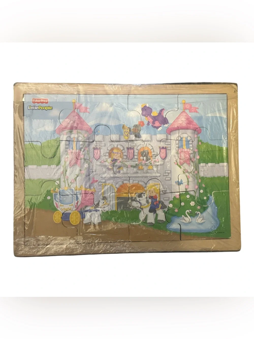 HTF Fisher-Price Little People Castle Puzzle 12-Piece Wooden #30